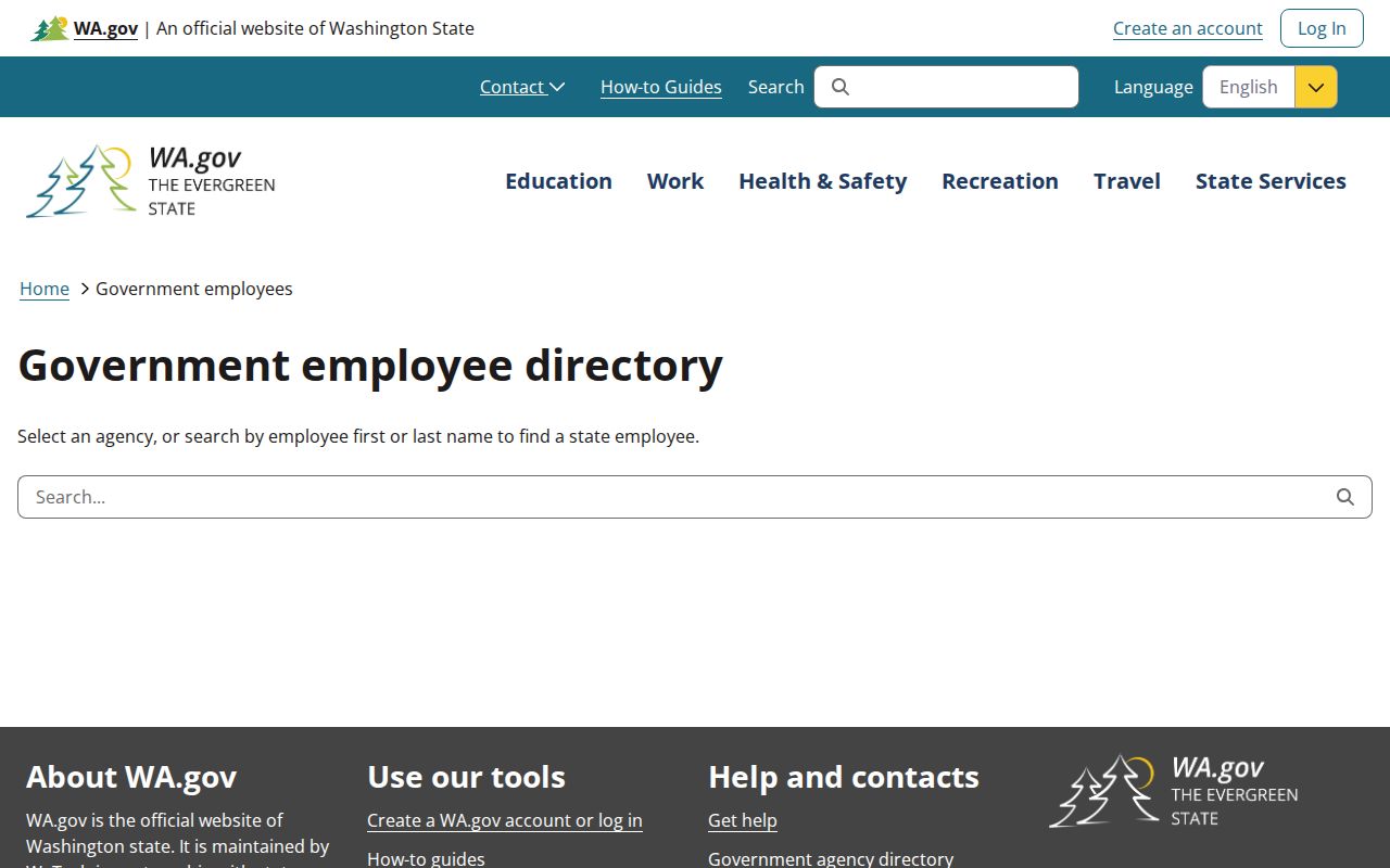 Olympia people directories state employee name and agency search